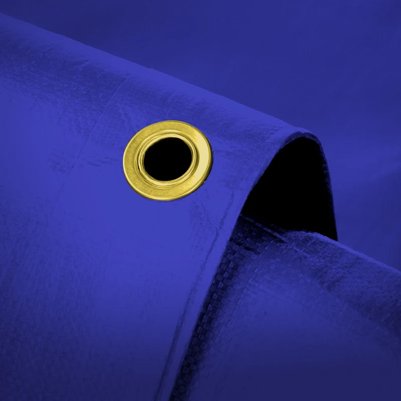 Abdeckplane Gewebeplane mit Ösen 4x5 m 650g/m² in Blau aus PVC inkl. 10 Spanngummis