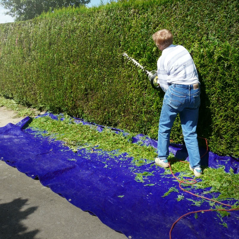 Abdeckplane Gewebeplane mit Ösen 4x5 m 650g/m² in Blau aus PVC inkl. 10 Spanngummis