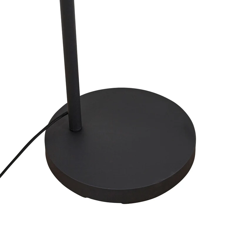 B-Ware Lindby Bogenleuchte Solvian schwarz/natur Bambus Metall Lampe Leuchte Spot