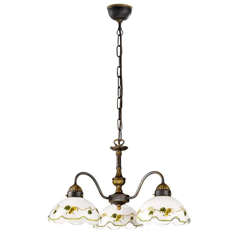 B-Ware Austrolux Hängeleuchte Pendelleuchte KOLARZ Nonna Trauben 3-flg altmessing Glas