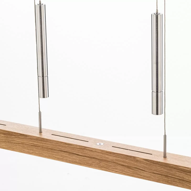 B-Ware HerzBlut Leonora Hängelampe Down 121cm Eiche natur Deckenlampe Deckenleuchte