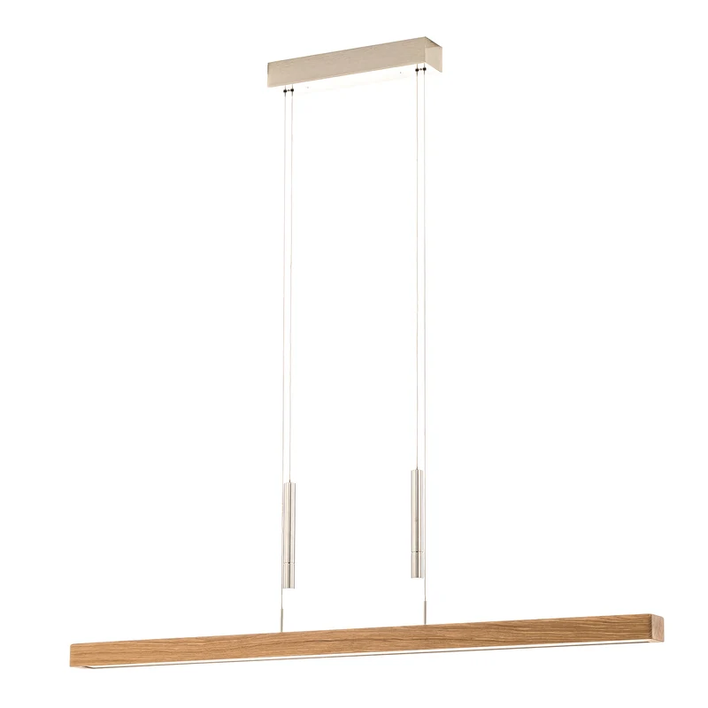 B-Ware HerzBlut Leonora Hängelampe Down 121cm Eiche natur Deckenlampe Deckenleuchte