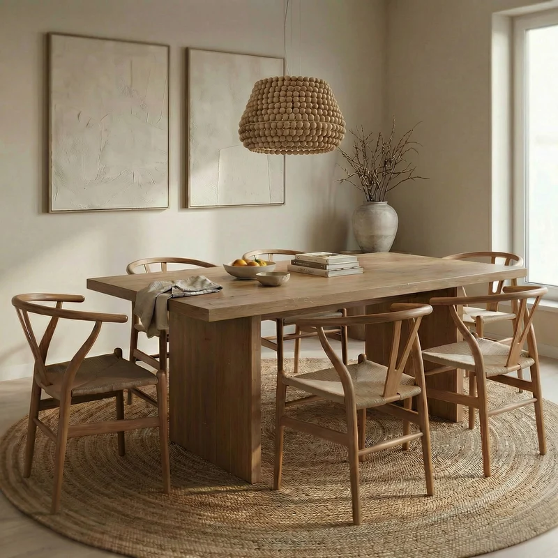 B-Ware Lucande Hängeleuchte Pendelleuchte Melori Holz naturfarben skandinavisch E27 606