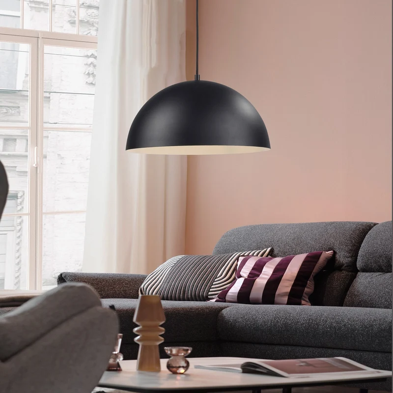 B-Ware SCHÖNER WOHNEN Hängeleuchte Pendelleuchte Ali Lampe schwarz Eisen E27 38 cm