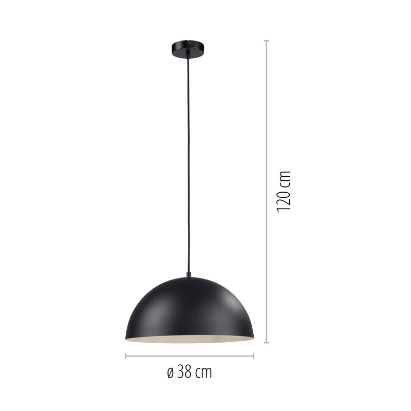 B-Ware SCHÖNER WOHNEN Hängeleuchte Pendelleuchte Ali Lampe schwarz Eisen E27 38 cm