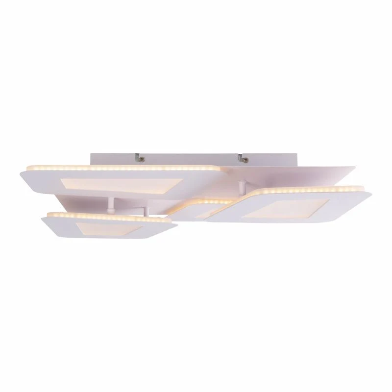 B-Ware Näve LED Deckenleuchte Leuchte Simen weiß Fernbedienung Metall 48x48 cm CCT