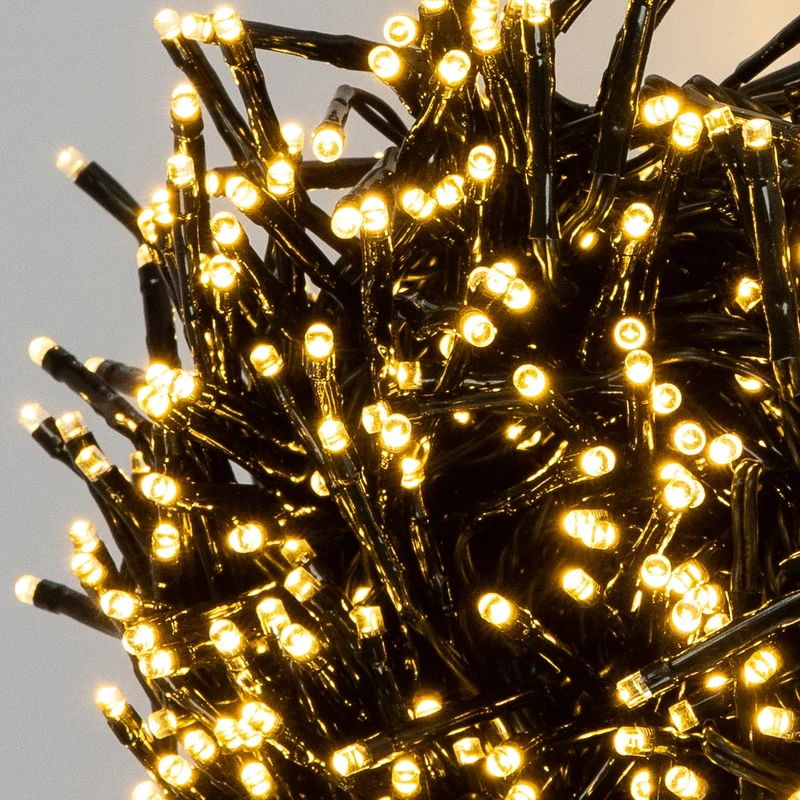LED Büschel Lichterkette 14,5 m mit 2016 LEDs Warmweiß IP44