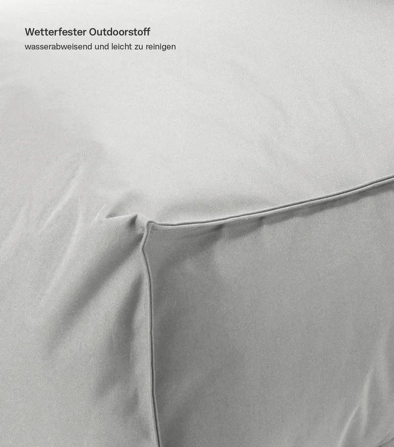 B-Ware mokebo Sitzsack Pouf Indoor Outdoor Der Sundowner hellgrau Möbel Sitzmöglichkeit