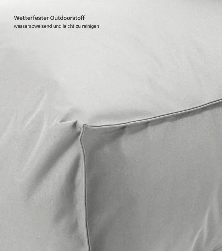 B-Ware mokebo Sitzsack Pouf Indoor Outdoor Der Sundowner hellgrau Möbel Sitzmöglichkeit