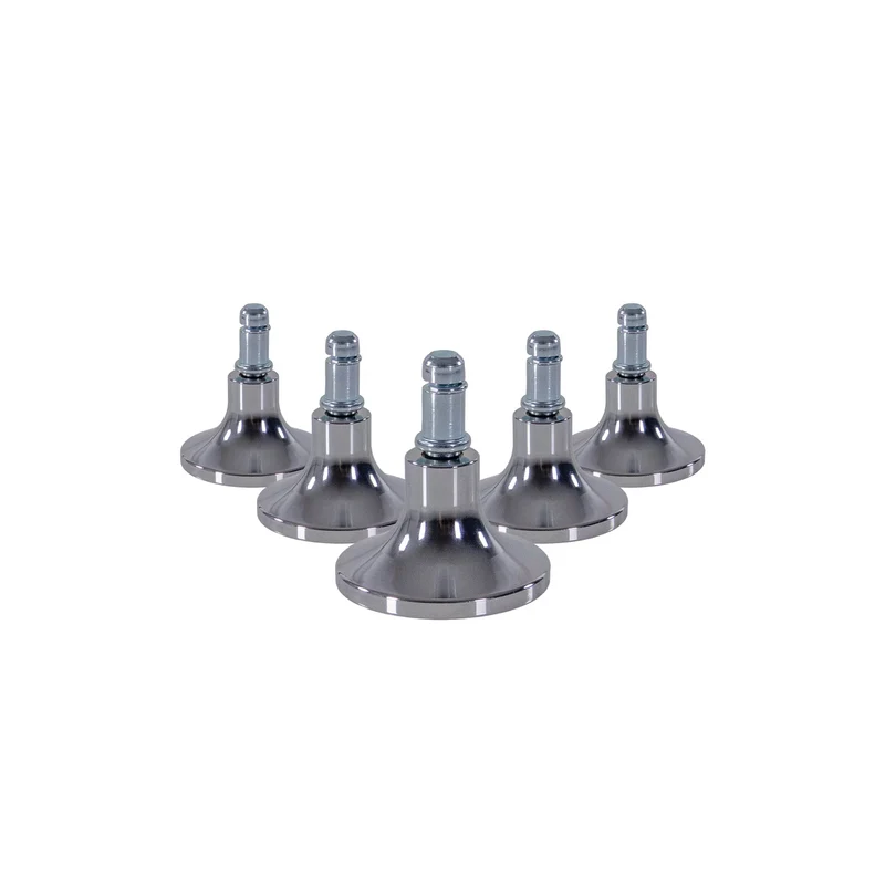 B-Ware hjh OFFICE Bodengleiter STAND C Stuhlrollen Gleiter Aluminium Silber Stuhl 989