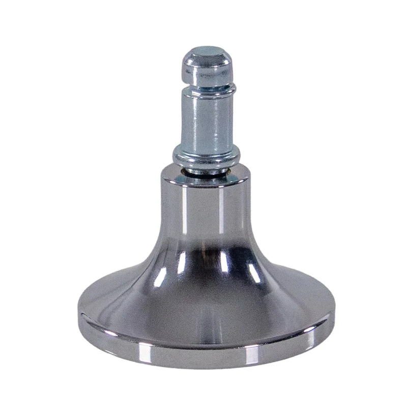 B-Ware hjh OFFICE Bodengleiter STAND C Stuhlrollen Gleiter Aluminium Silber Stuhl 989