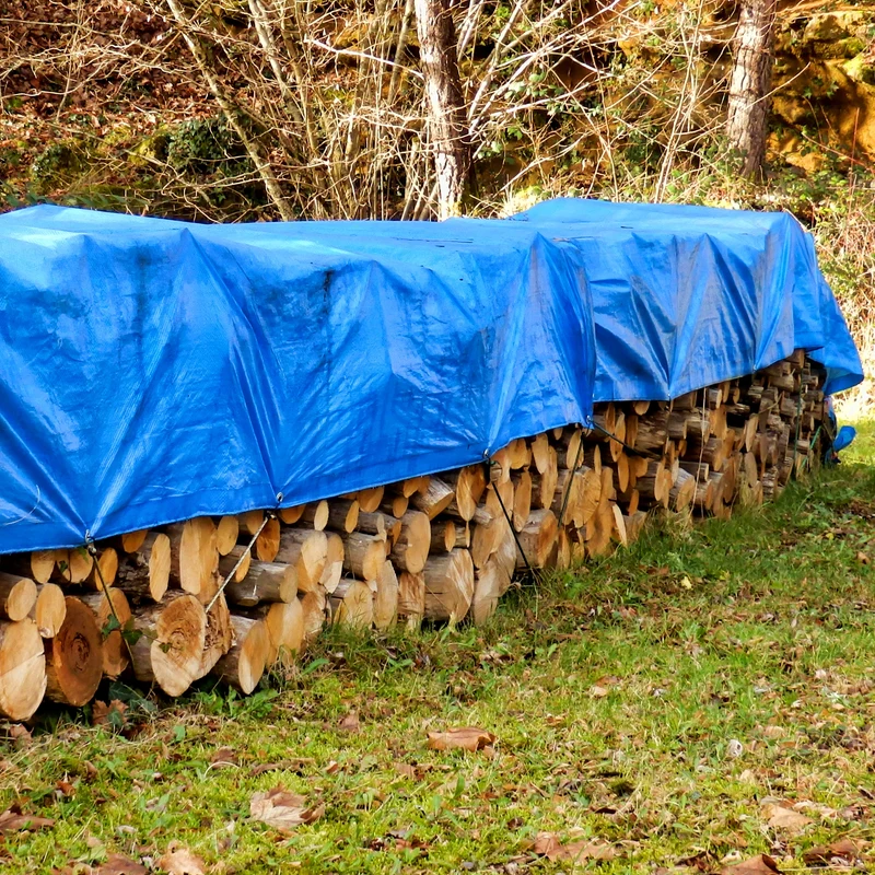 Abdeckplane Gewebeplane mit Ösen 1,5x6 m 180g/m² in Blau aus PE