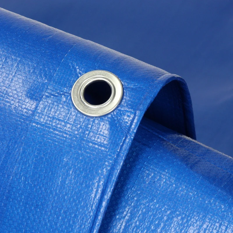 Abdeckplane Gewebeplane mit Ösen 6x12 m 180g/m² in Blau aus PE