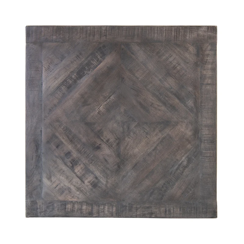 Beistelltisch 60x60 cm Grau, Unikat, handgefertigt aus Mangoholz WOMO-Design