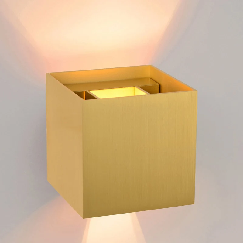 B-Ware Wandleuchte Wandlampe Lucide LED Leuchte Xio Gold Aluminium SIEHE TEXT/FOTO