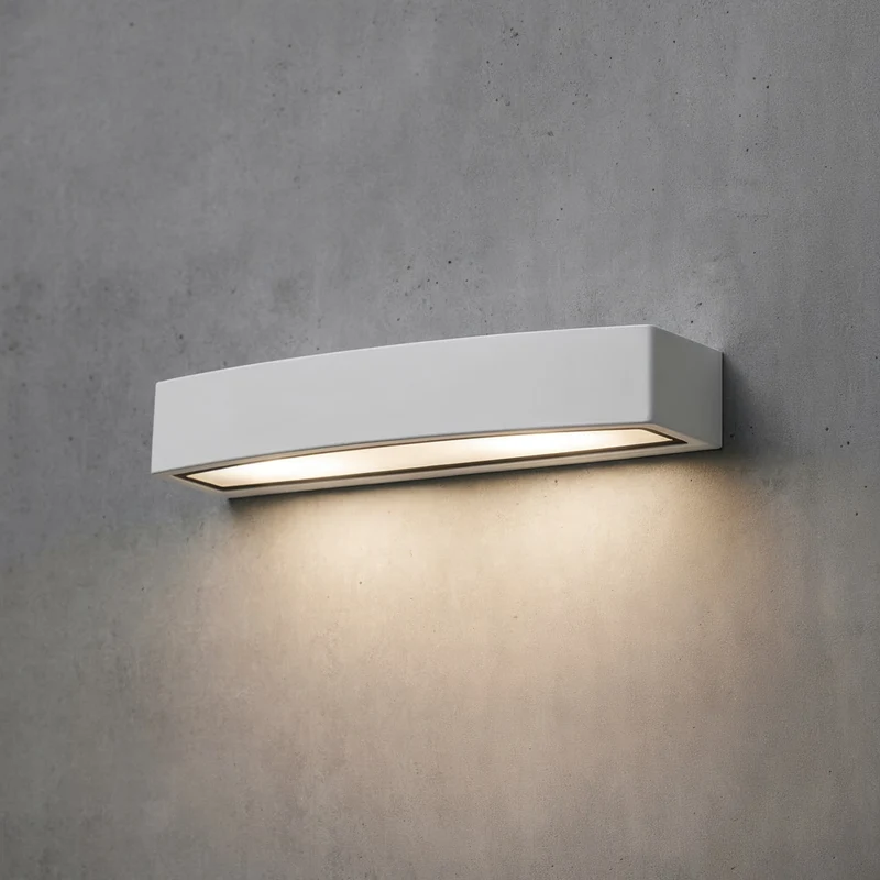 B-Ware Außenleuchte Wandlampe Außenlampe ideallux Andromeda weiß Aluminium Metall 45 cm
