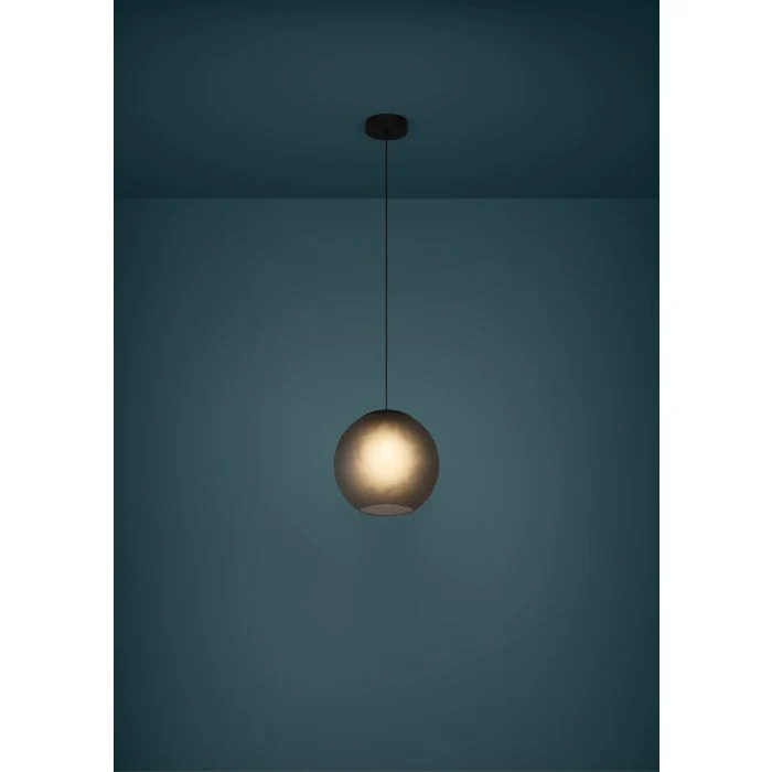B-Ware Eglo Pendelleuchte Hängeleuchte Glas grau matt Arangona Wohnzimmer Esszimmer
