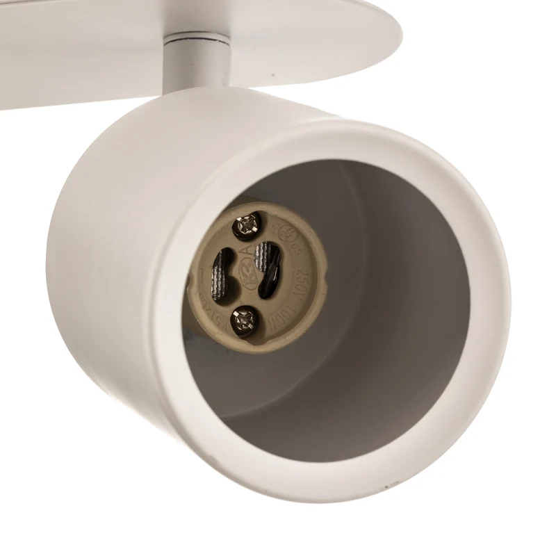 B-Ware Modo Deckenspot Strahler Deckenlampe Leuchte Edelstahl Kunststoff Weiß 4-flg