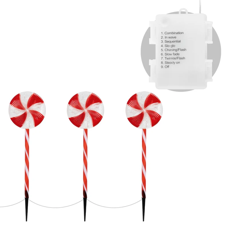 LED Lolly Lichterkette Weihnachtslichterkette wasserdicht mit Timer und verschiedenen Leuchtmodis