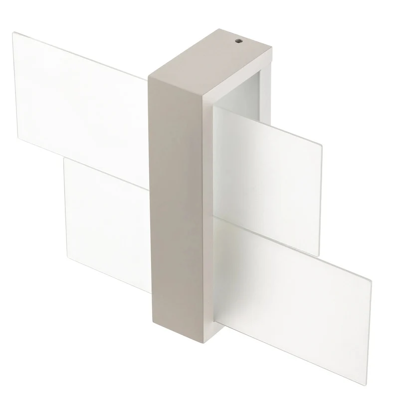 B-Ware Wandleuchte Wandlampe Glas weiß Shifted 1 Leuchte Beleuchtung Holz Modern