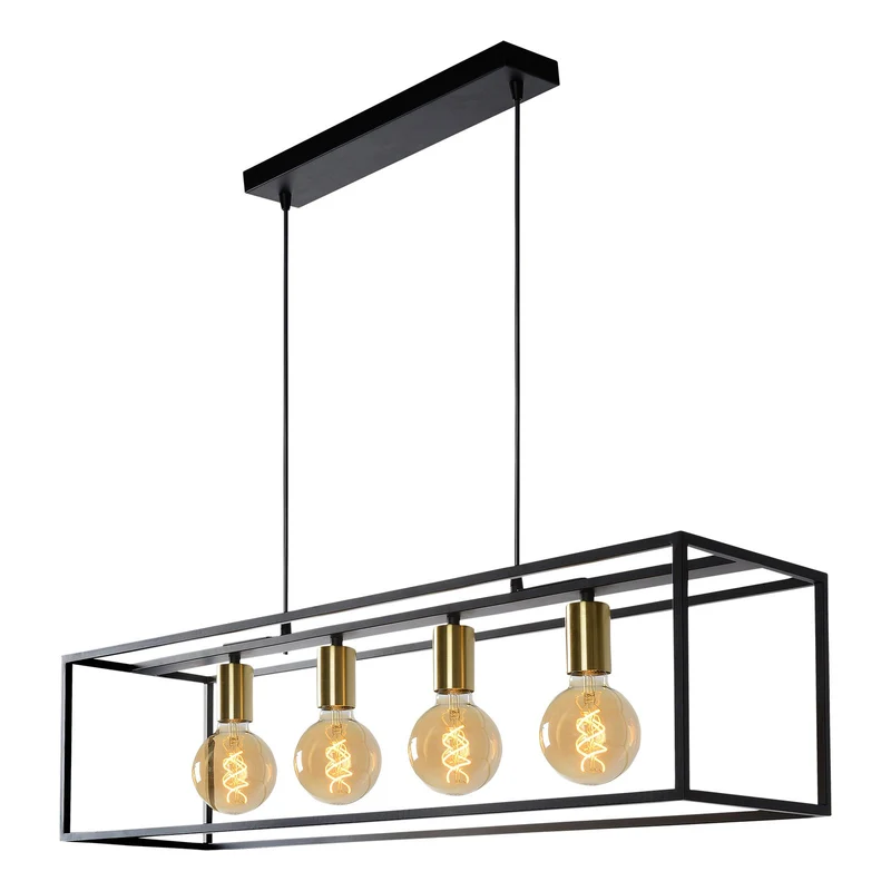 B-Ware Lucide Hängeleuchte Ruben Pendelleuchte Hängelampe Lampe mit Rahmen 4-flmg E27