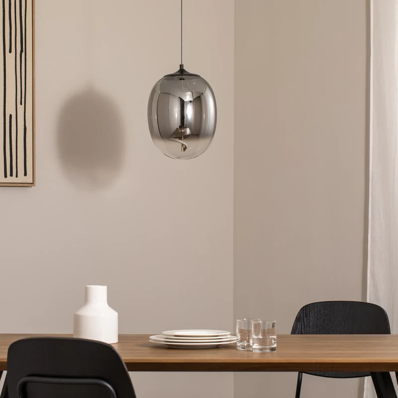 B-Ware ONLI Pendelleuchte Hängeleuchte LED Glas rauchgrau Lilly Wohnzimmer 4000 K 28 cm