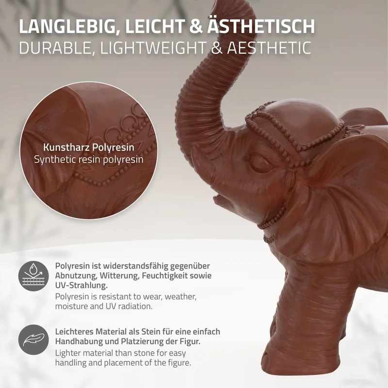 Deko Figur Elefant 36x19x39 cm Braun von ML-Design
