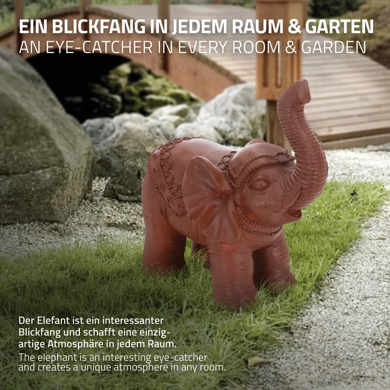 Deko Figur Elefant 36x19x39 cm Braun von ML-Design