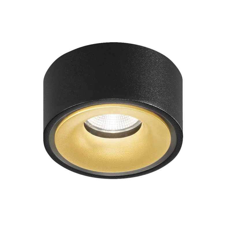 B-Ware Egger Einbaustrahler Spot Clippo LED schwarz gold Aluminium Warmweiß Dimmer