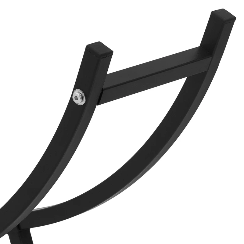 Kaminholzregal 55x21x94 cm Schwarz aus Metall ML-Design