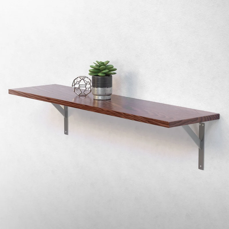 Wandkonsole Regalhalterung 2er Set 240 x 240 mm Silber aus Aluminium ML-Design