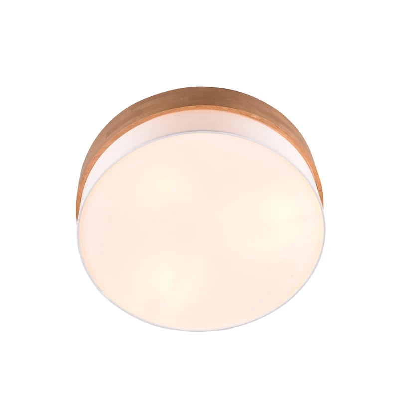B-Ware Trio Lighting Deckenleuchte Lampe Deckenlampe Seasons Holz Braun Weiß 50 cm