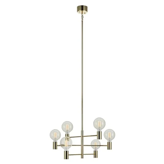 B-Ware Markslöjd Hängeleuchte Capital messing 6-flammig Deckenlampe Pendelleuchte E27