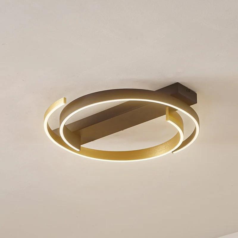 B-Ware Lucande Deckenleuchte Lampe LED Natsuma schwarz gold Ø50 cm Beleuchtung Leuchte