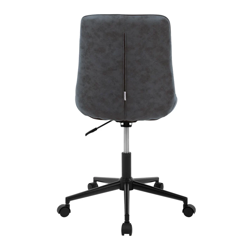 Bürostuhl auf Rollen Anthrazit mit Kunstlederbezug und Metallgestell ML-Design
