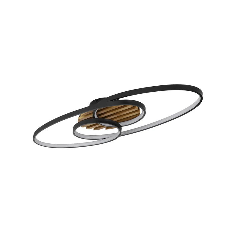 B-Ware Globo Deckenleuchte Lampe LED Tisha I Schwarz Holz 85 cm Warmweiß 40 W Leuc899