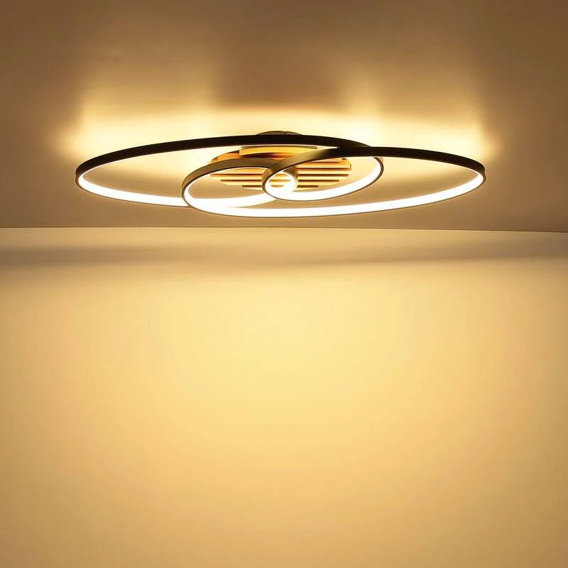 B-Ware Globo Deckenleuchte Lampe LED Tisha I Schwarz Holz 85 cm Warmweiß 40 W Leuc899