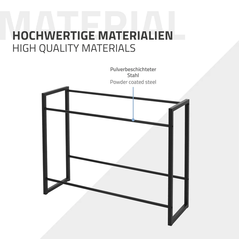Getränkekistenregal Getränkeregal 6 Kisten 104 x 32 x 82,5 cm Anthrazit aus Stahl ML-Design