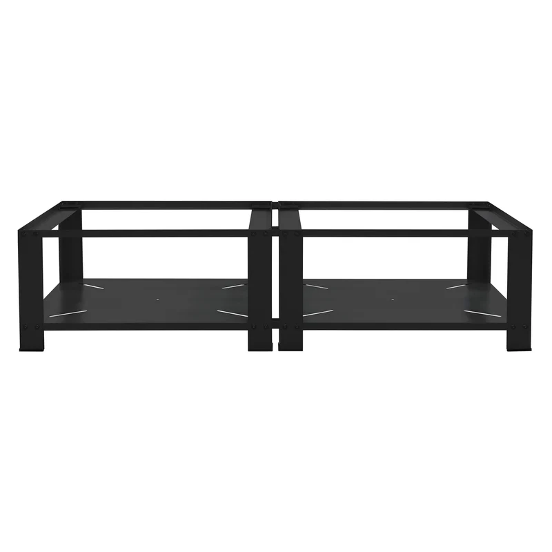 Waschmaschinen Untergestell Unterschrank doppel 128x54x32 cm mit Ablage in Schwarz ML-Design
