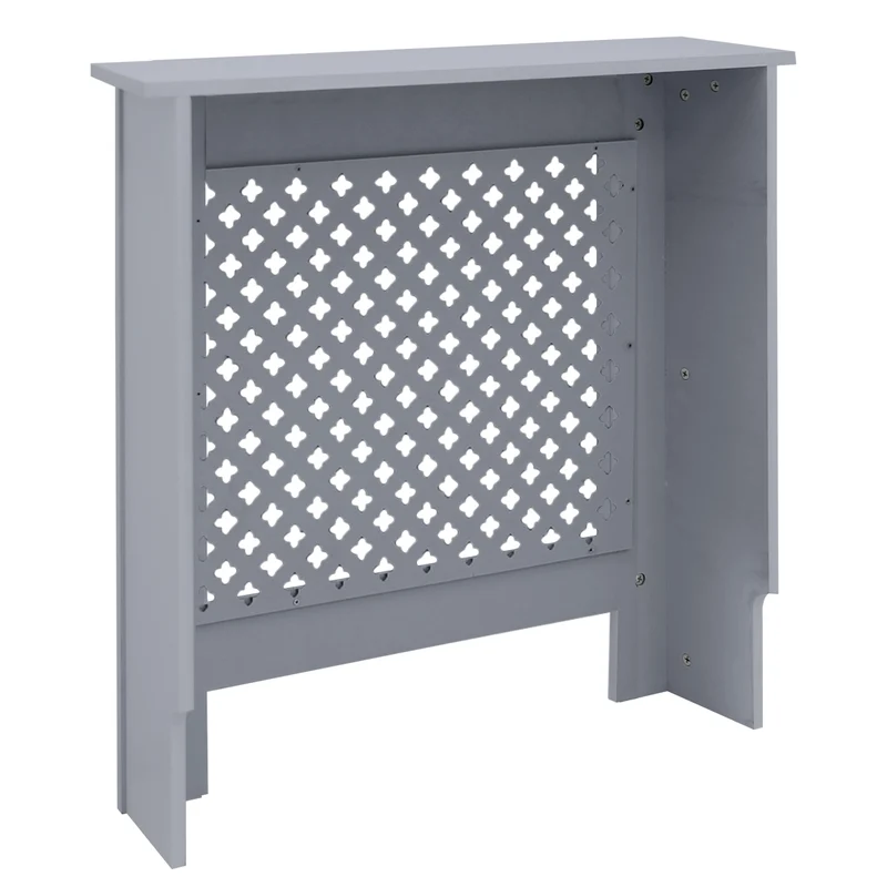 Heizkörperverkleidung 78x19x82 cm Raute Grau aus MDF ML-Design