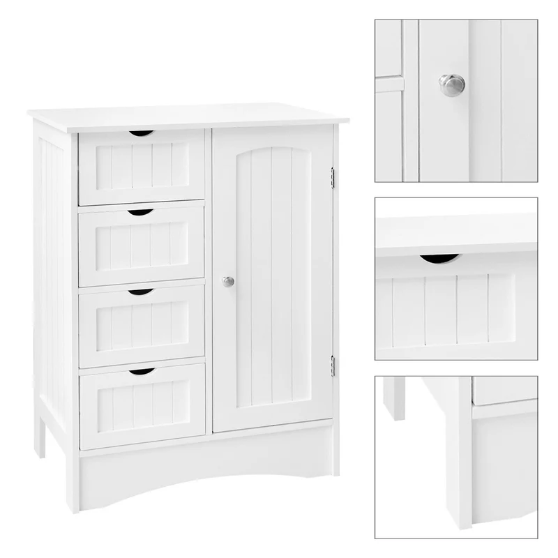 Badezimmerschrank Badschrank Weiß 55x81x30 cm ML-Design