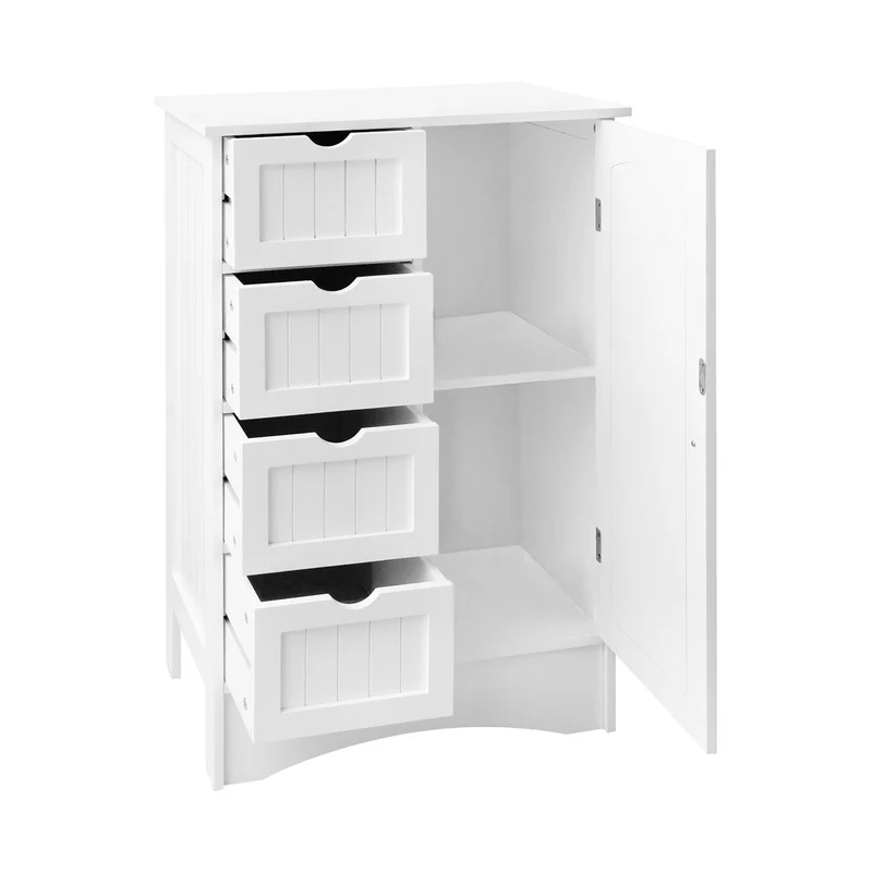 Badezimmerschrank Badschrank Weiß 55x81x30 cm ML-Design