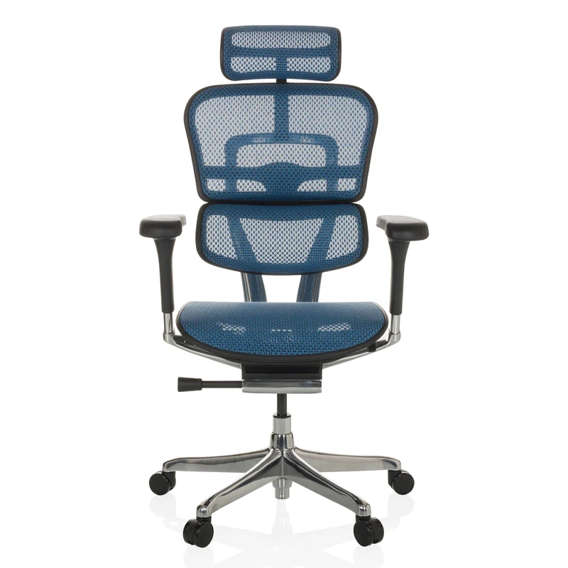 B-Ware hjh OFFICE Bürostuhl Chefsessel ERGOHUMAN Netzstoff blau SIEHE TEXT/FOTO