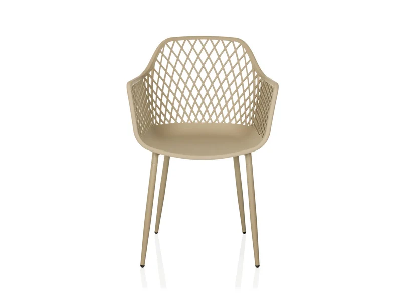 B-Ware hjh LIVING Stuhl Gartenstuhl BEGIO L Outdoorstuhl Kunststoff Beige SIEHE TEXT