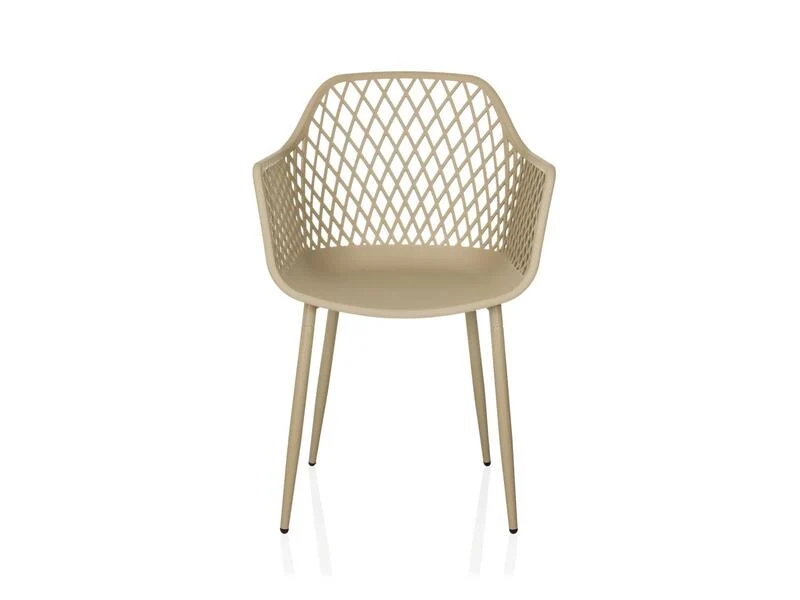 B-Ware hjh LIVING Stuhl Gartenstuhl BEGIO L Outdoorstuhl Kunststoff Beige SIEHE TEXT