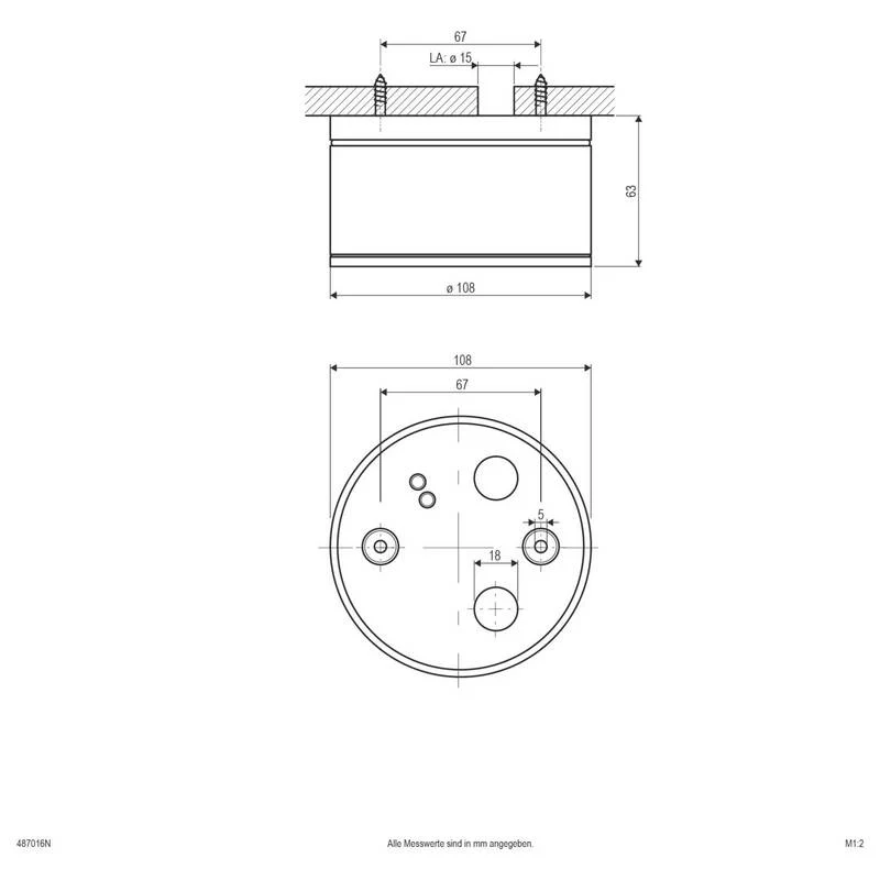 B-Ware EVN Wandleuchte Anbauleuchte GX53 Aluminium Anthrazit Wandmontage 487016N