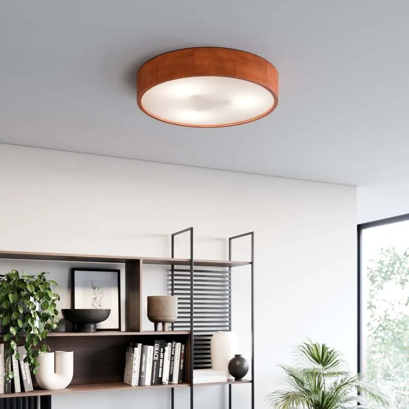 B-Ware Envostar Deckenleuchte Lampe Kerio Holz Glas Kiefer Rustikal Ø 47 cm E27 LED