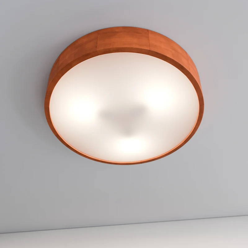B-Ware Envostar Deckenleuchte Lampe Kerio Holz Glas Kiefer Rustikal Ø 47 cm E27 LED