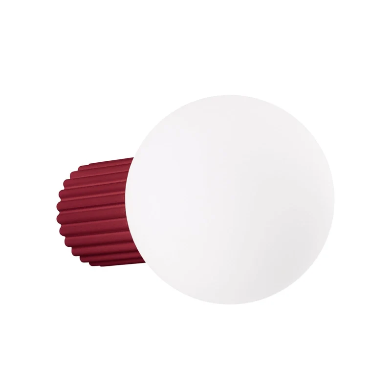B-Ware Wandleuchte Wandlampe SOLLUX ORBI Glas Metall dunkelrot Wohnzimmer LED G9