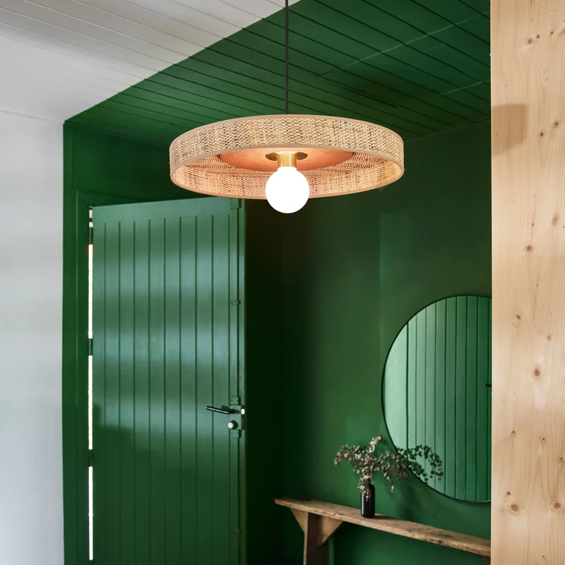 B-Ware MARKET SET Hängeleuchte Pendelleuchte Portinatx Bast Keramik terracotta E27 LED
